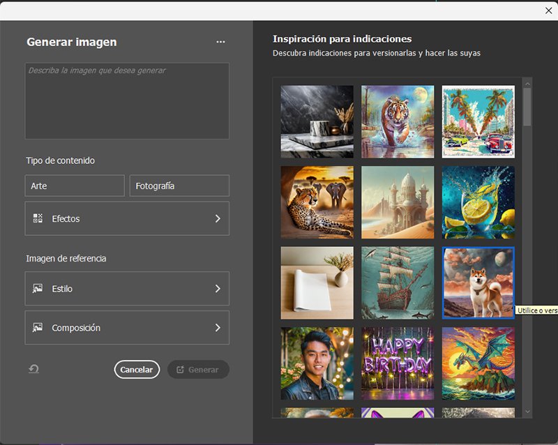 Generador de Imágenes photpshop